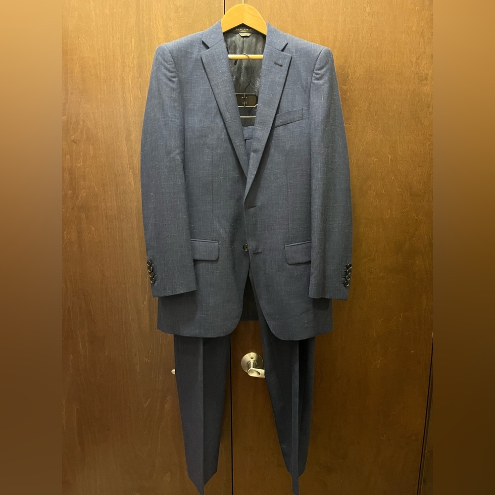 Wool Linen Blue Suit